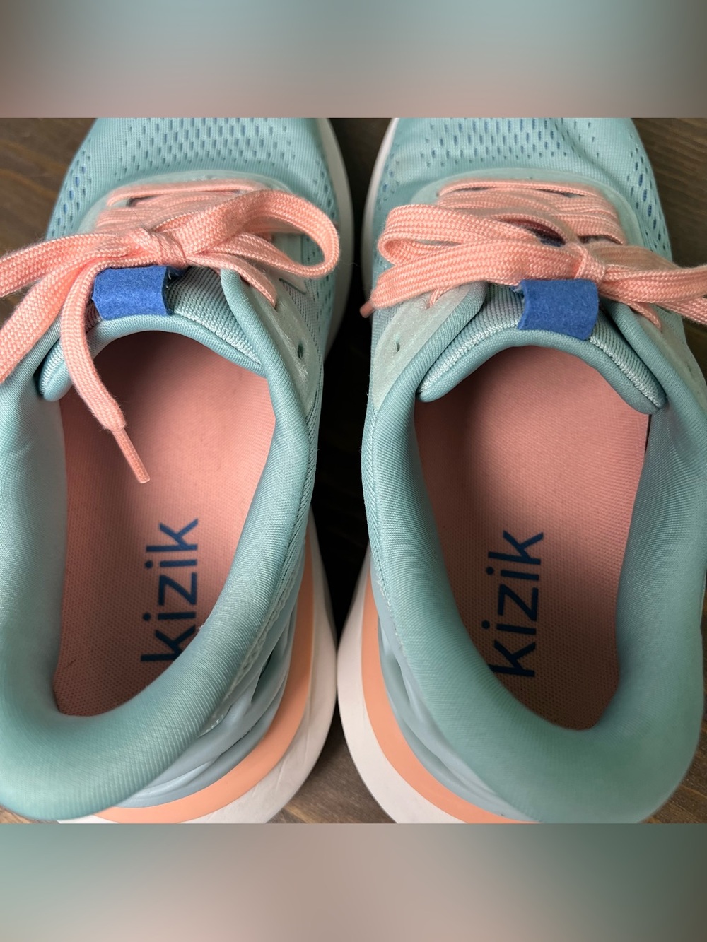 KIZIK Athens 2 Sneakers Women 10 Surf Spray Blue Pink Lace Up Athletic Shoes - Picture 7 of 12